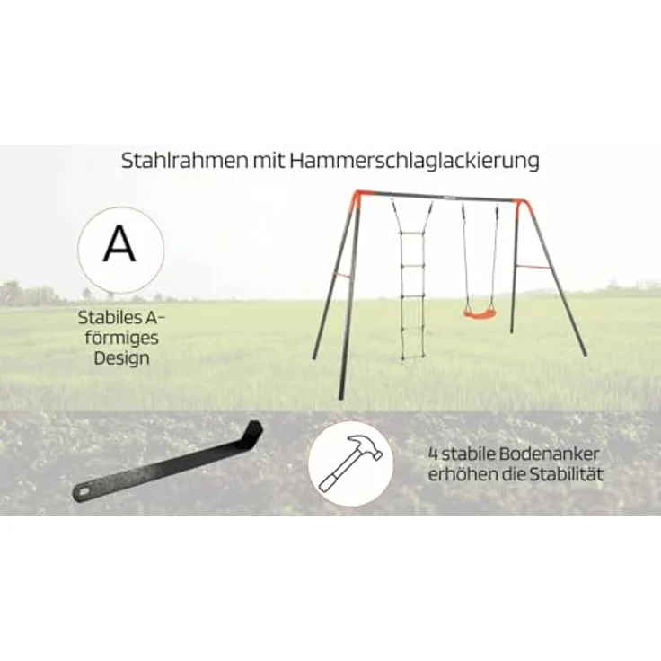 KETTLER 'Combi' Doppelschaukel, grau/orange – Bild 4