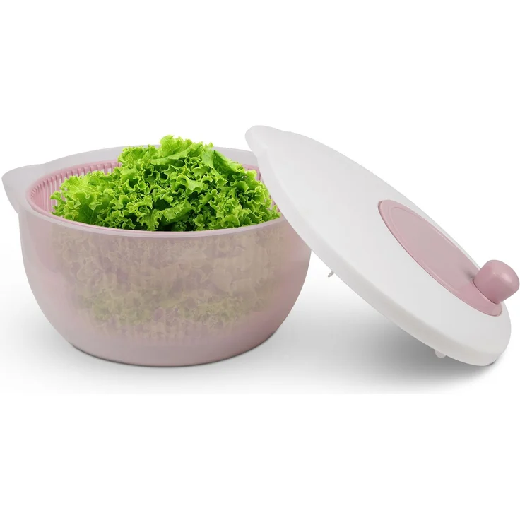 Salatschleuder 2,7 Liter Ø20cm / 4 Liter Ø25cm Rosa 4 Liter – Bild 1