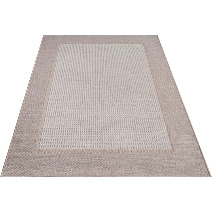 Paco Home In-& Outdoor Teppich Balkon Terrasse Küchenteppich Modernes Boho Ethno Muster, Grösse:133x190 cm, Farbe:Beige 7 – Bild 6