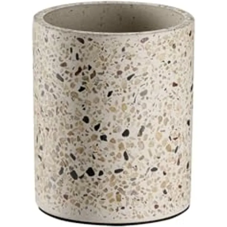 APS Besteckhalter Besteckbehälter -TERRAZZO- Ø 11 cm, Höhe ca. 13,5 cm, (1-tlg), in Terrazzo Optik, mit möbelschonender Unterseite