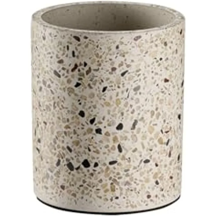 APS Besteckhalter Besteckbehälter -TERRAZZO- Ø 11 cm, Höhe ca. 13,5 cm, (1-tlg), in Terrazzo Optik, mit möbelschonender Unterseite – Bild 1