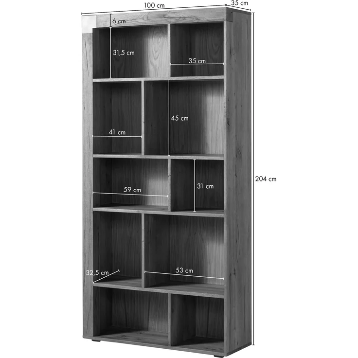 Regal Wild-/Zerreiche 100x35x204 natur geölt NEW AMSTERDAM #14 – Bild 8