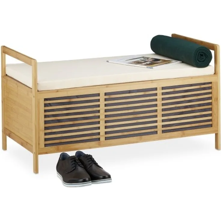 Bambus Sitzhocker mit Stauraum