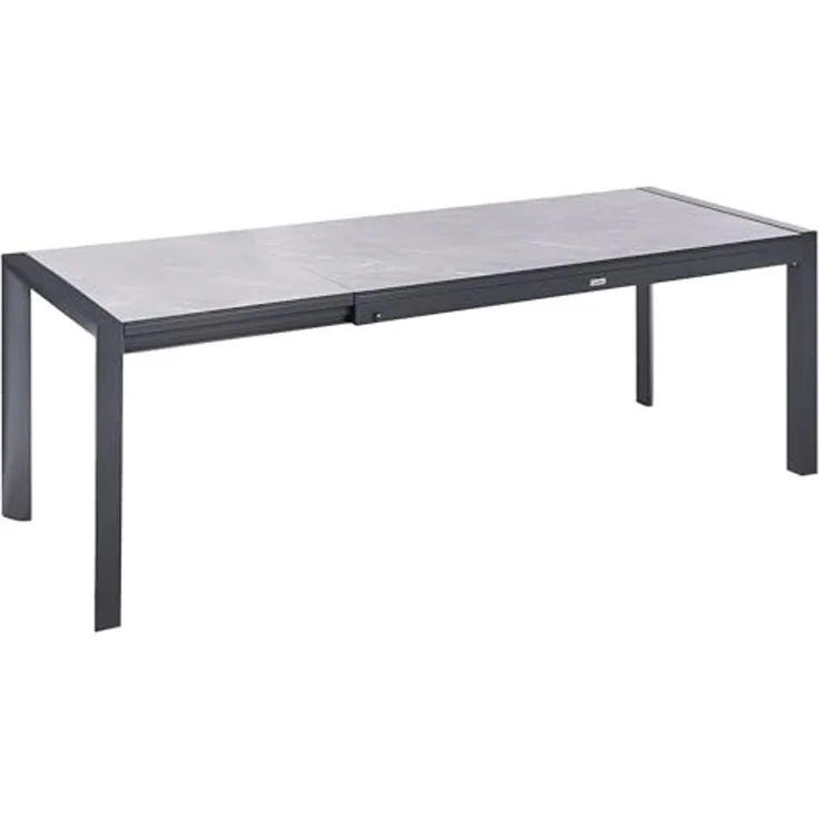 Ausziehbarer Gartentisch BINASCO 160 220 cm 90 cm Steinoptik Grau – Bild 4