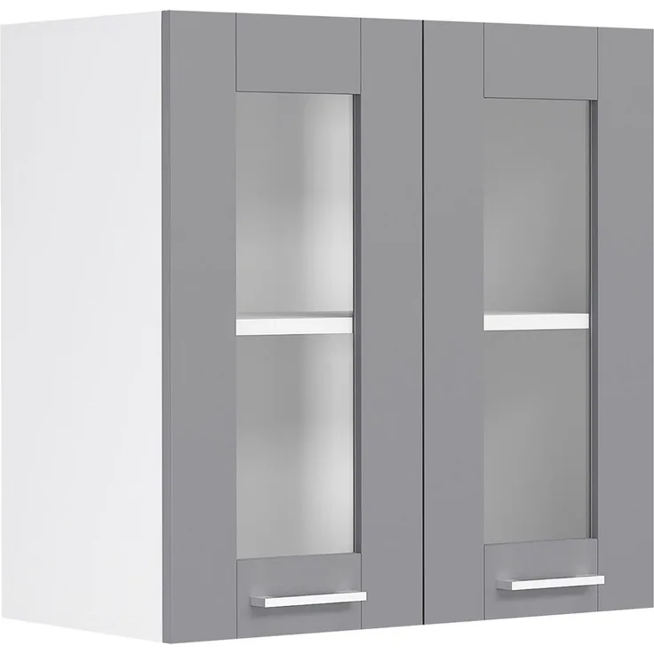 VCM Küchenmöbel Hängeschrank Colura 919372 Weiß / Anthrazit H. 60 x B. 80 x T. 31 cm