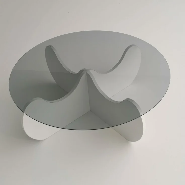 Skye Decor 'Himalayas' Couchtisch, Weiß, 90 x 30 x 90 cm – Bild 8