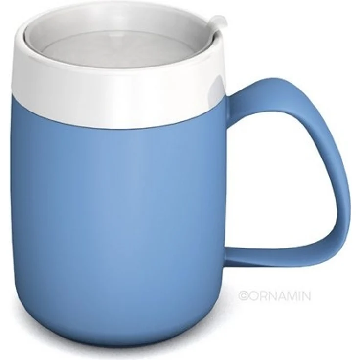 Ornamin Schnabelbecher Becher mit Trink-Trick mit Schnabelaufsatz/Trinkaufsatz, 2-tlg, Kunststoff, Trinkhilfe l Alltagshilfe l bruchstabil l BPA-frei l Made in Germany – Bild 4