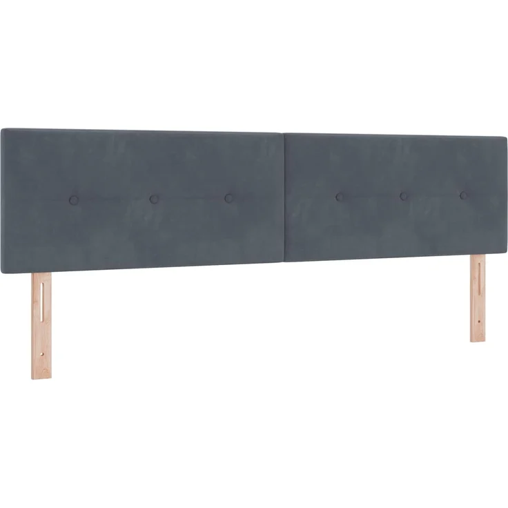vidaXL Boxspringbett mit Matratze Dunkelgrau 180 x 200 cm Samt 3450765 – Bild 4