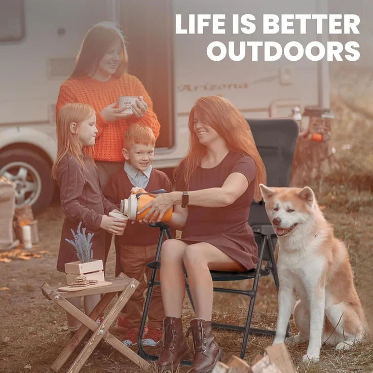 HOMECALL Gartenstuhl Hochlehner Campingstuhl Klappstühle Gepolstert Faltstuhl Balkonstuhl (Anglerstuhl, 1 St), mit 5-Fach Verstellbare lehne, für Camp Garten Balkon, Belastbar 150KG – Bild 7