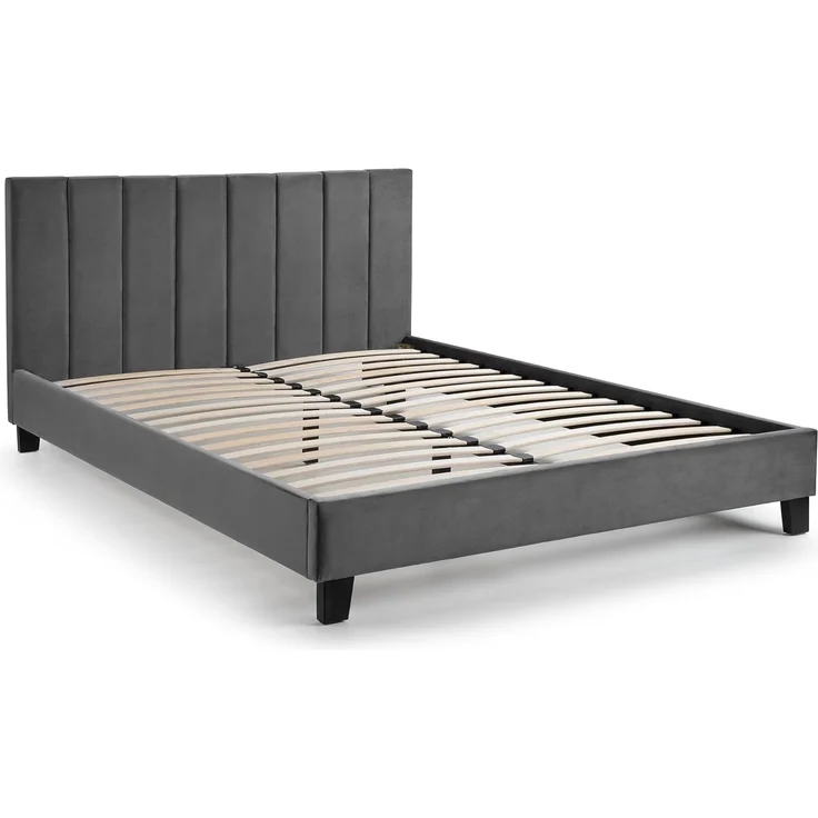 Julian Bowen Rosa Samtbett im Karton 150 cm - Grau – Bild 1