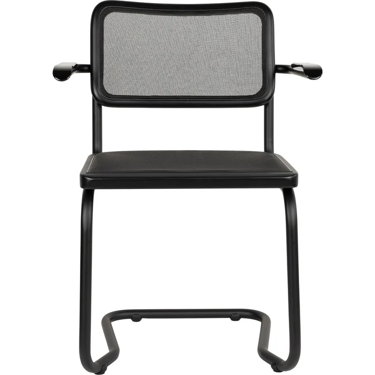 DutchBone Sessel Carree 2er-Set, Schwarz mit Armlehne, Mesh 60x53x83 cm – Bild 8