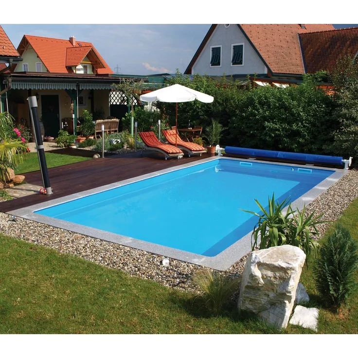 Steinbach Swimming Pool Styroporpool Set Bausatz, Ökopool "Basic 1", 600 x 300 x 150 cm
