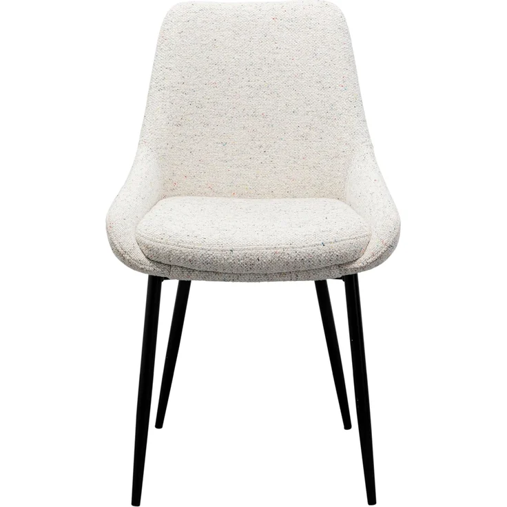 Kare Design Esszimmerstuhl East Side Melange, Creme, 48 cm Sitzhöhe, Polsterstuhl, elegant, minimalistisch, Wohnzimmer, 84 x 48 x 57 cm (H/B/T) – Bild 2