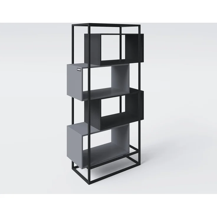 MINECRAFT - Bücherregal, Regal mit 4 Fächern, Gaming Möbel mit dunklem Design und Minecraft Print – Bild 3