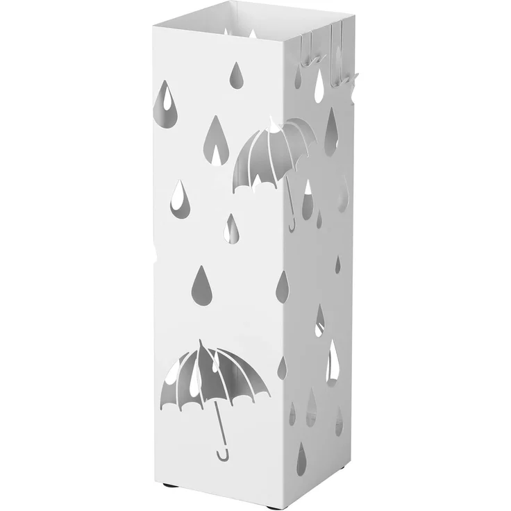 Songmics Regenschirmständer, Metall Weiß, 15,5 x 15,5 x 49 cm – Bild 1