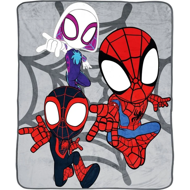 Kinderdecke Marvel Spidey 130 x 150 cm, MARVEL, mit Miles Morales & Ghost ESider Gwen – Bild 5