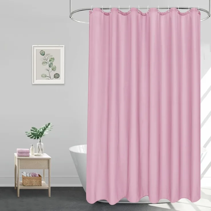 Duschvorhang 180x200 Rose Wasserdicht Anti-Schimmel Textil Vorhang Stoff
