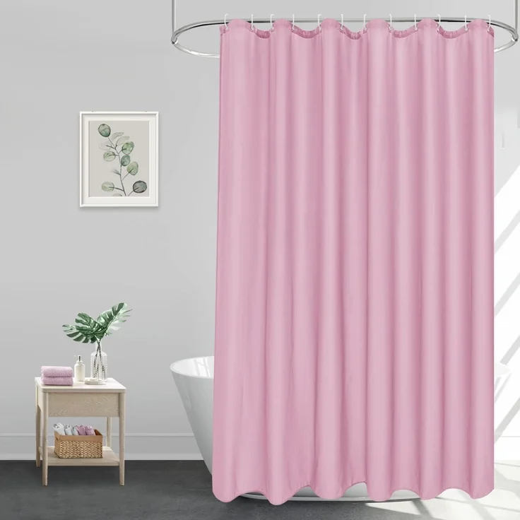 Duschvorhang 180x200 Rose Wasserdicht Anti-Schimmel Textil Vorhang Stoff – Bild 1