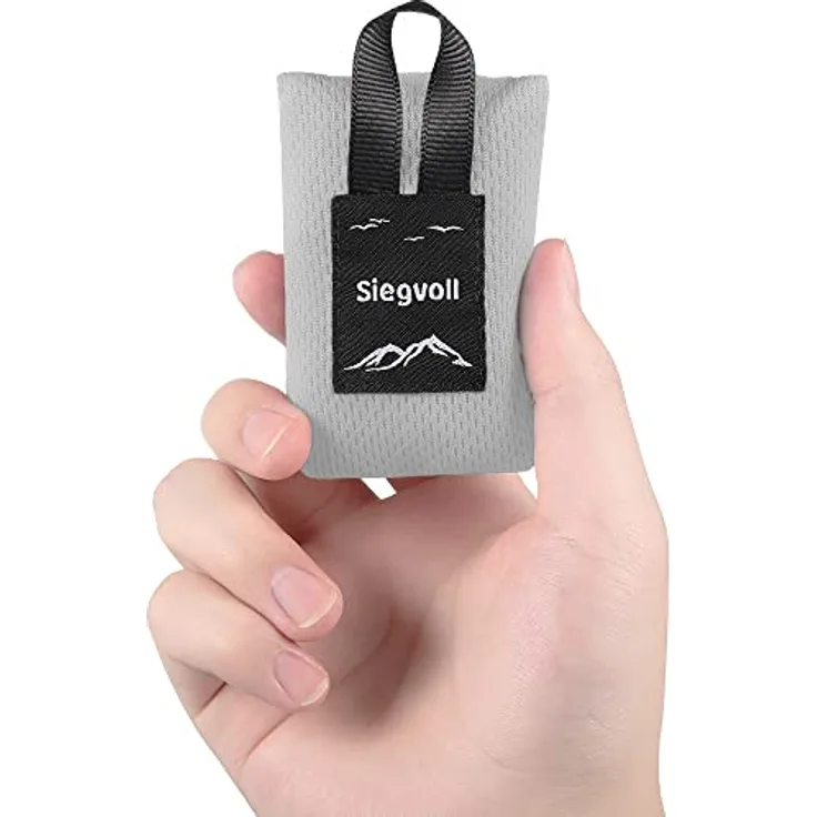 Siegvoll Mini Picknickdecke Blau, Ultraleichte Stranddecke 70x110 cm
