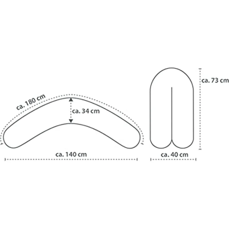 Theraline Das Komfort Stillkissen ohne Bezug Polyesterhohlfaser – Bild 2