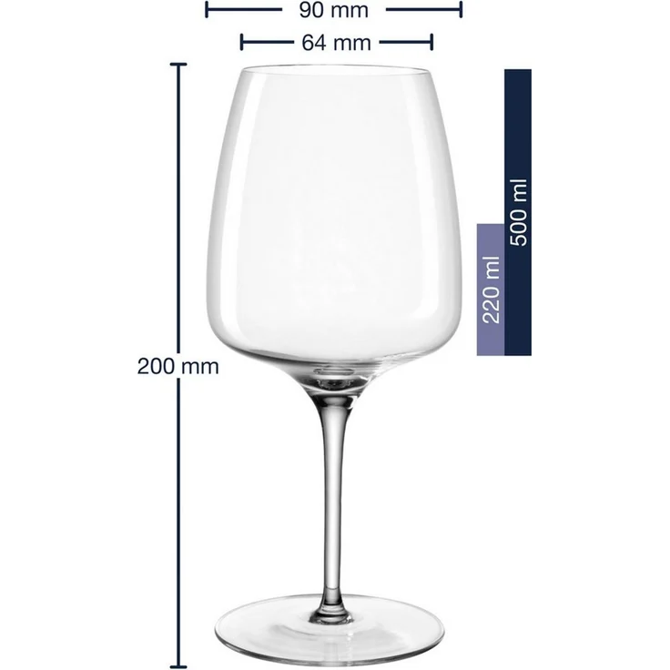 LEONARDO Weinglas Rotweinglas CESTI, 500 ml, 6er-Set, 6-tlg, Kristallglas, spülmaschinengeeignet – Bild 2
