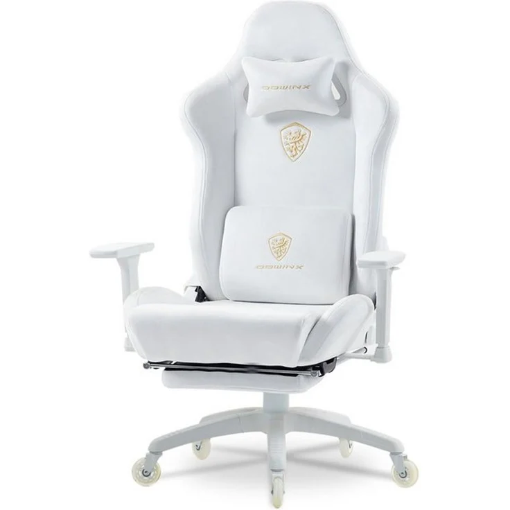 Dowinx Gaming-Stuhl Atmungsaktiver und Ergonomischer Bürostuhl aus Mikrofaser-Velours (Packung), Mikrofaser-Velours, Ausziehbarer Fußstütze, Armlehnen Verstellbar – Bild 4