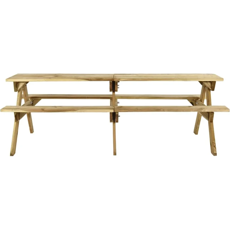 Gartentische, Picknicktisch mit Bänken 220 x 122 x 72 cm Kiefernholz Imprägniert – Bild 2