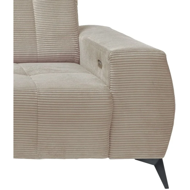 Ecksofa Sano von Benformato - Hochwertiges Cordsofa mit Elektrofunktion und verstellbaren Kopflehnen – Bild 5