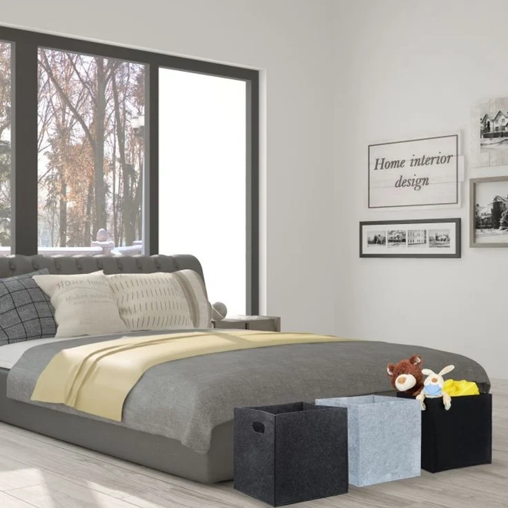 2x Quadratischer Filzkorb, Anthrazit 10024396 – Bild 5