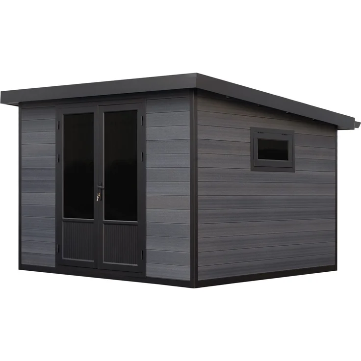 Fjordholz 'Style DeLuxe' Gartenhaus, WPC / Aluminium Anthrazit, 290 x 290 x 222 cm – Bild 1