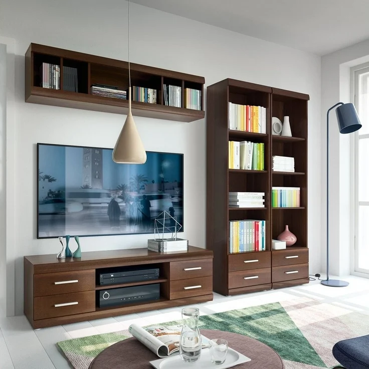 Wandregal 140 cm Nussbaum IMPERIA-129 – Bild 2