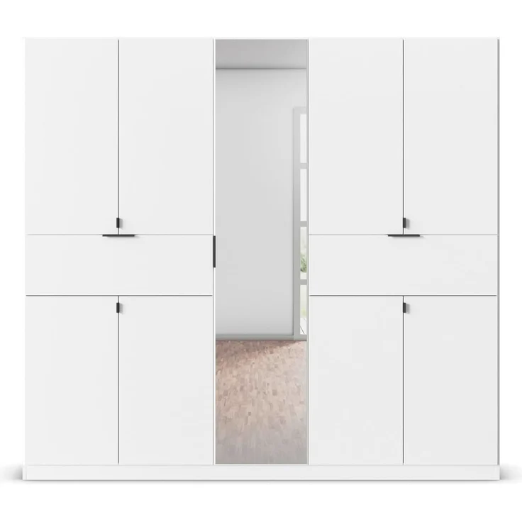 rauch Drehtürenschrank Kleiderschrank Schrank Garderobe Wäscheschrank TICAO (Schubladen in der Höhe variabel positionierbar) mit 2 geräumigen Schubladen, viel Stauraum MADE IN GERMANY – Bild 10