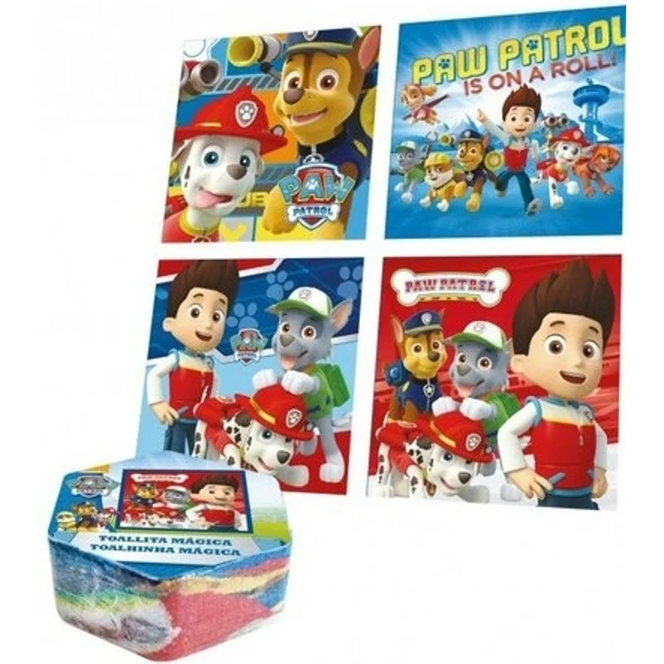 Kids Licensing Handtuch Magisches Handtuch 30x30 magic Towel 100% Baumwolle Mitgebsel, (4-St), Frozen, Paw Patrol, Mickey&Minnie Mouse – Bild 2