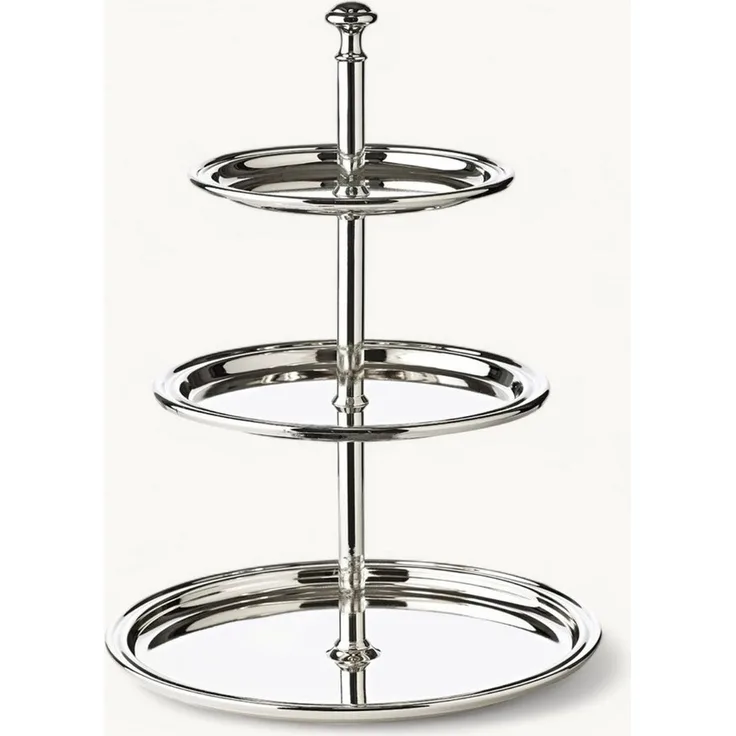 EDZARD Etagere Faden Tea Time (H 30 cm) versilbert anlaufgeschützt, Stahl
