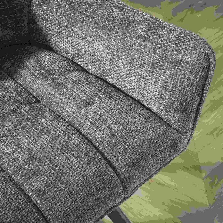 Barhocker Spinras 2er-Set, Webstoff mit Armlehne, modern drehbar, Taupe, gepolstert – Bild 3