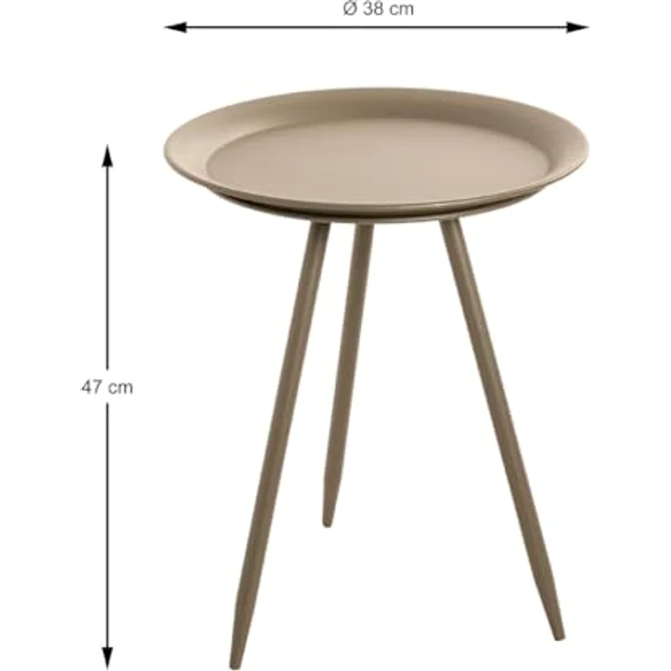 XXXL Beistelltisch, Rund, Grün, Metall, konisch, 47x38x47 cm – Bild 3