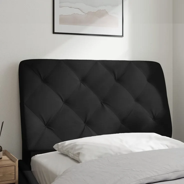vidaXL Kopfteil-Kissen Schwarz 90 cm Samt 374710 – Bild 3