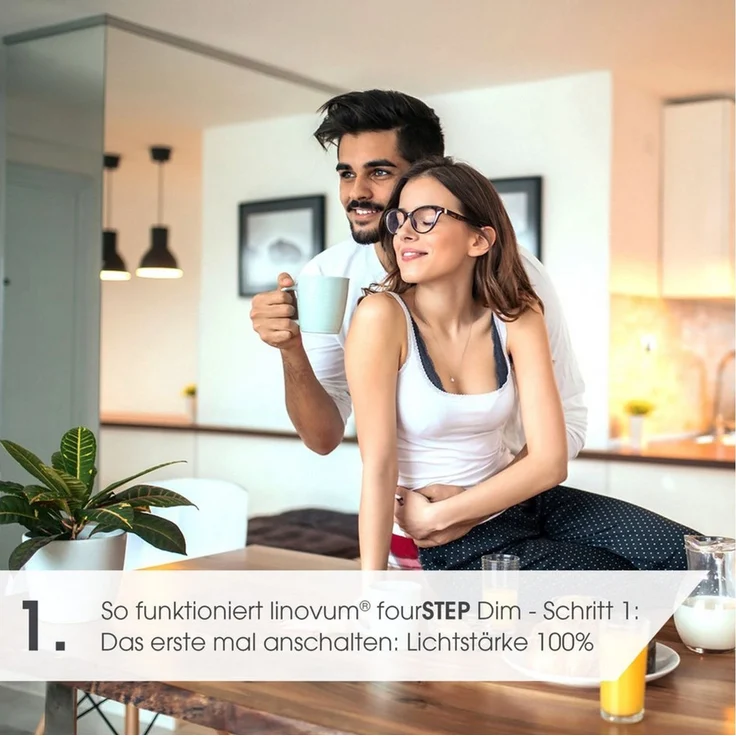 linovum LED Einbaustrahler fourSTEP LED Einbauspot "Dimmen ohne Dimmer" GU10 5W neutralweiss, Neutralweiß – Bild 3