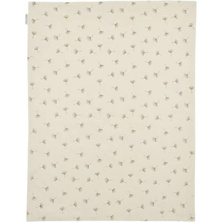 Meyco Kuscheldecke Musselin 75x100 cm, gesticktes Gingko-Motiv, Soft Sand, 100% Baumwolle, Oeko-Tex Standard 100 – Bild 2