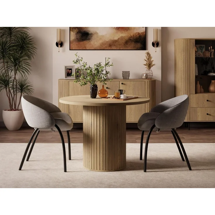 Compleo Esstisch rund, ausziehbar 100-188 cm, Küchentisch Beige oder Eiche cremona, MADE IN EU, Esszimmer modern ZANTO – Bild 5