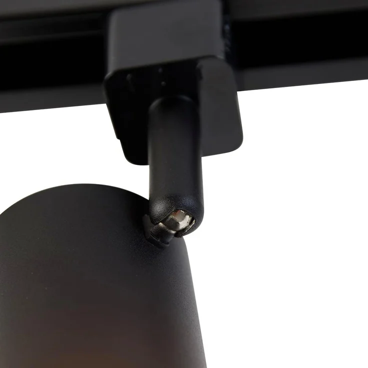 Qazqa Schienensystem-Sets Iconic jeana, ohne Leuchtmittel, GU10, Schwarz, Modern, Stahl, Deckenstrahler 4-flammig – Bild 9