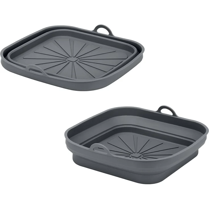 METALTEX 222193000 Faltbarer Silikonkorb für Airfryer 21,5 x 21,5 cm, geeignet für Heißluftfritteuse, Mikrowelle und Ofen – Bild 6