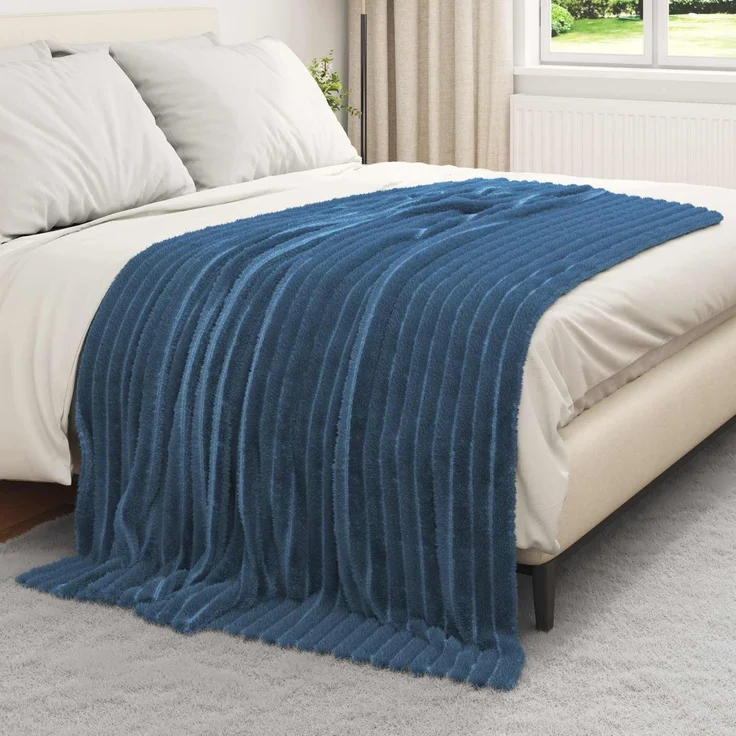 vidaXL Wohndecken 6 stk. Marineblau 200 x 150 cm 4,75 kg Fleece 42016882 – Bild 3