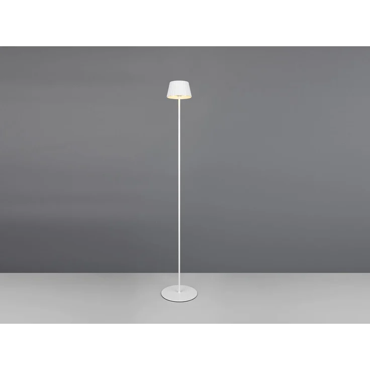 'Suarez' Akku Stehlampe, für Outdoor, kabellos in Weiß, klein 123cm – Bild 3