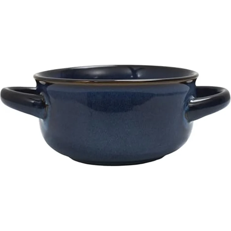 HOME DECO FACTORY, KA0429, Durable Stoneware Soup Bowl, Elegant and Timeless Design, Ideal for Soups, Salads and Desserts, Dishwasher Safe, Size: Large, Color: Blue – Bild 4