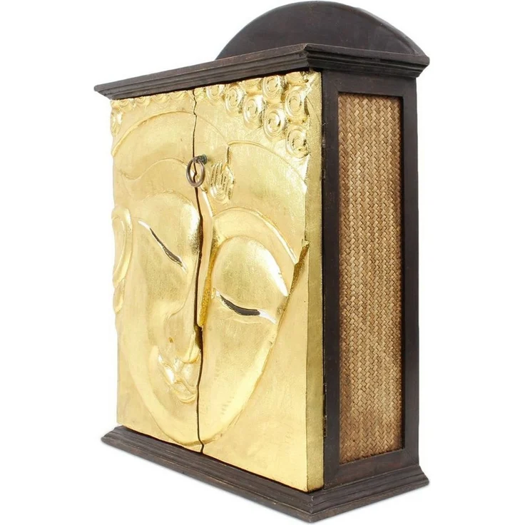 Oriental Galerie Hängeschrank Hängeschrank Buddha 65 cm Braun Gold (1-St) Flurschrank, Medizinschrank, Schlüsselablage, Dielenschrank zum hängen – Bild 2
