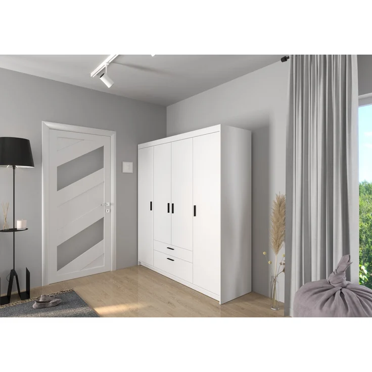 AX LIVING Schubladenschrank Garderobe weiß Schrank Storicos 4T 176,3cm – Bild 3