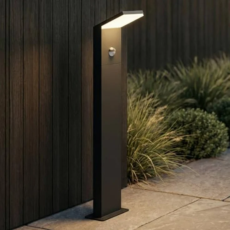 Lucande LED Wegeleuchte 60 cm, Pollerleuchte mit Bewegungsmelder, spritzwassergeschützt IP54, 8,5W, warmweiß 3000K – Bild 2
