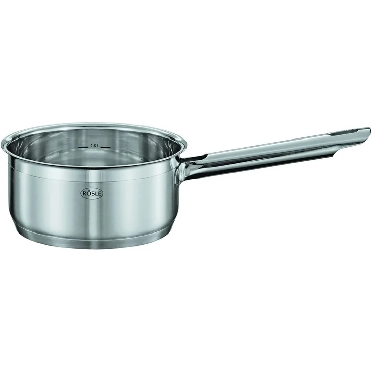 Rösle ELEGANCE Topfset, 5-tlg, Edelstahl 18/10, mit Glasdeckel, Innenskalierung, induktionsgeeignet – Bild 4