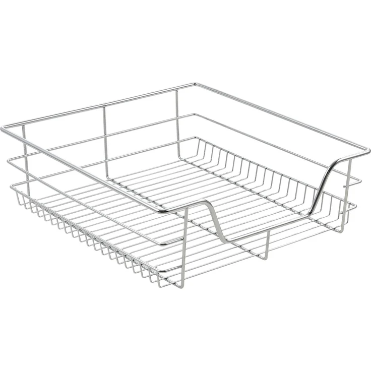 2er-Set Teleskopschublade 47 x 44 x 14 cm Stahl Silber [en. casa] – Bild 4